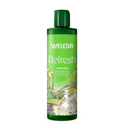 Weleda – Refresh, Gel de Ducha Cremoso de Citrus, Limpia Suavemente la Piel, Sensación de Energizante y Revitalizante, con Limón y Litsea Cubeba, Natural, Vegano, Todo Tipo de Pieles – 400 ml