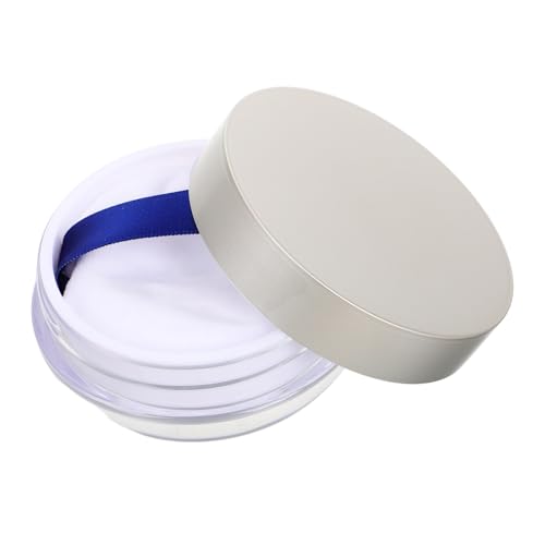 Vaguelly Tazón Grande De Caja De Polvos Sueltos. Caja De Polvo Vacía De Plástico Cojín De Maquillaje Contenedor De Polvo De Tamaño De Viaje Envases Vacios De Maquillaje El Plastico Silver