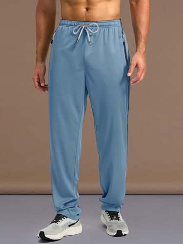 Image of Pinkmint Men's Cotton Comfort Fit Drawstring Track Pants with Side Pockets | Relaxed Fit | Men's Cotton Joggers