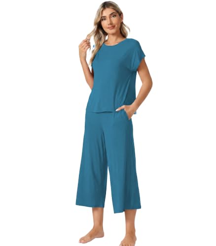 WiWi Bamboo Viscose Pajamas Set for Women Super Soft Short