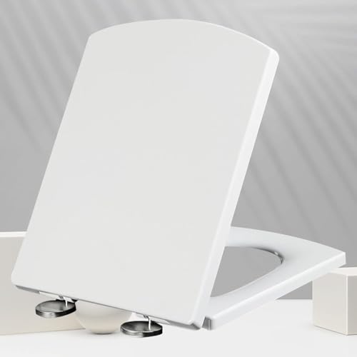 Abattant WC carré antibactérien robuste dimensions standards 37 x 47 cm - 2