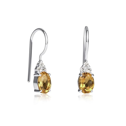 Boucles d'oreilles pendantes argent 925 anti-allergie avec pierres fines naturelles namana