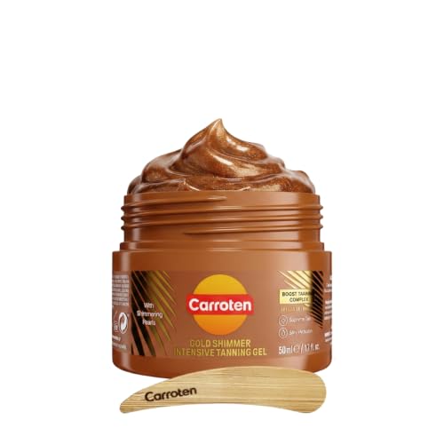 Carroten Travel Size Shimmer Tanning Gel, 1.7 oz + Spatula
