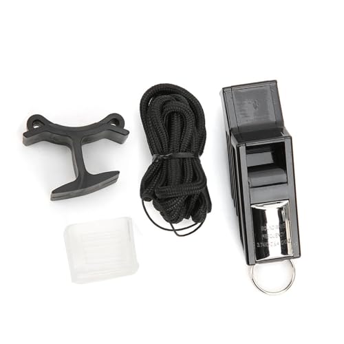 Silbato para árbitro negro y plateado