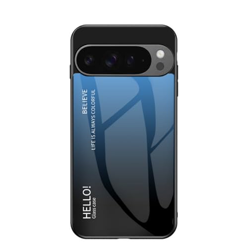 For Google Pixel 9 Pro �p �P�[�X �w�ʃK���X ���킢�� �O�[�O���s�N�Z��9 Pro �X�}�z�P�[�X TPU�f�� �O���f�[�V������ �ϏՌ� �}�b�g�� ����~�� ������� �y�� ���^ ��ʃ����Y�ی� ������� �؍� ���� for goo