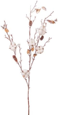 Cotton Pine Cone Christmas Spray, 41 inch