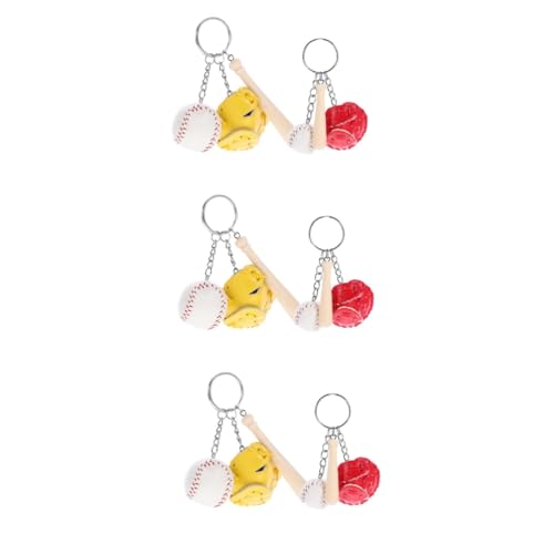 Porte-clés baseball Mipcase en lot de 6 | Idée cadeau pour équipe de softball et enfants