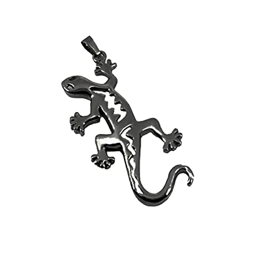 Salamander/Gekko – Energetix 4YOU – Magnet Halskette Anhänger – Schwarz – 5,5 cm/mit Schmuck Tasche Salamander/Gekko – Energetix 4YOU – Magnet Halskette Anhänger – Schwarz – 5,5 cm/mit Schmuck Tasche