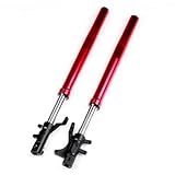 YSQIFBABD Amortiguador Amortiguadores De Suspensión Delantera Horquilla Delantera De Motocicleta De 665 Mm 715 Mm Mono Bike para Msx125 para M3 para M5 para M6 Amortiguadores Trasero(665mm Red)