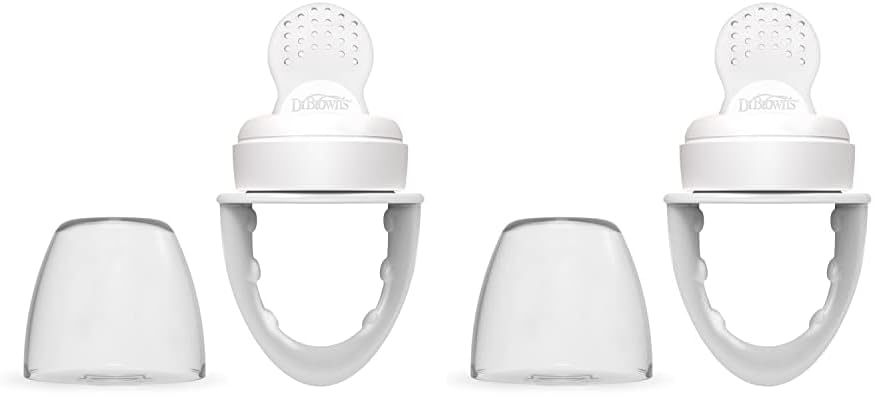 Image of Dr. Brown's Designed to Nourish, Fresh Firsts Silicone Feeder, Grey, One Size (Pack of 2)