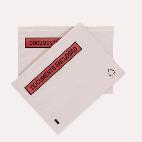 Image of A5 Packing List Enclosed Envelope 9.5 inchx7 inch | Full Gumming Transparent Invoice Pouch for Shipping & Courier | Self-Adhesive Waterproof Document Sleeve - Pack of 1000