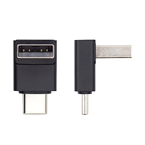 xiwai USB3.0 タイプ A オス - USB 3.1 タイプ C オス データ 10Gbps 充電アダプタ 下向き角度 90 度 電話ラップトップ用