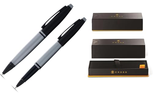 Set Cross Calais Rollerball y Bolígrafos Negro y Gris miniatura 2