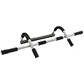 Ultrasport unisexe 4-1 Barre traction, Barre porte entraîneur haut corps, appareil multifonctionnel pour barre traction à la maison et bureau, longueur cadre à partir d'env. 61 à max. 89, Gris et Noir