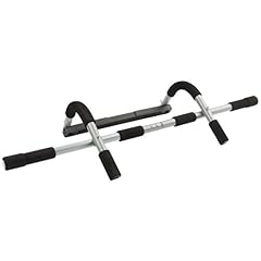 Ultrasport unisexe 4-1 Barre traction, Barre porte entraîneur haut corps, appareil multifonctionnel pour barre traction à la maison et bureau, longueur cadre à partir d'env. 61 à max. 89, Gris et Noir