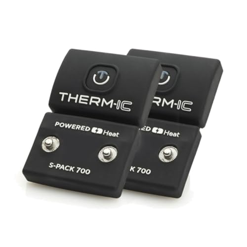 THERM-IC S-Pack 700 Sock Batteries - Compatible with All Therm-ic Heated Socks - Compact Lightweight Easy to Use Batteries with 3 Heat Settings - USB Charger Included