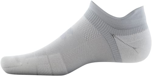 Under Armour Standard Armourdry Run Lite No Show Tab Socks, 3-Pairs, White/Halo Gray, Medium #TOP25