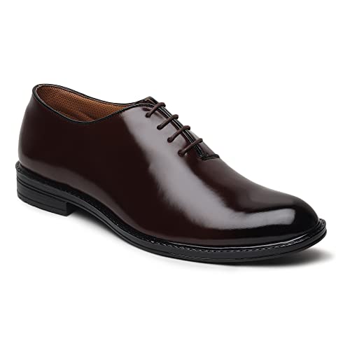 Image of Zixer Synthetic Leather Mens Formal Shoes || Office Formal Shoes Men Stylish|| Formal Shoes for Men Patent Leather Lace Up Party Formal Shoe