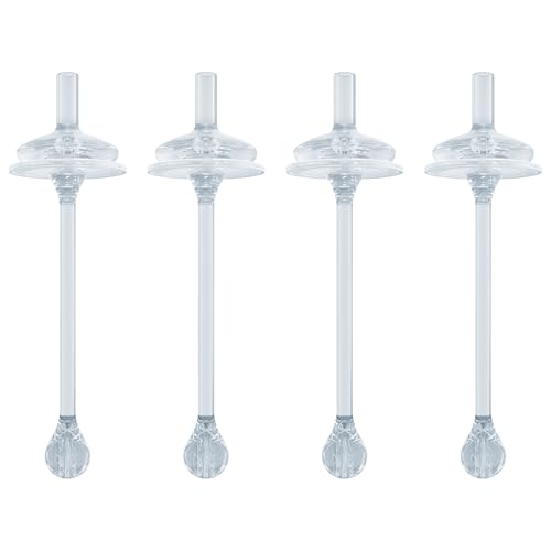 Image of NUK Learner Cup Soft Silicone Replacement Straws, 4-Pack, BPA-free, Dishwasher-safe, Compatible with NUK 10oz. Straw Learner Cup