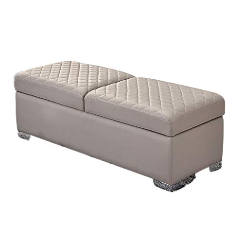 THBEIBEI Storage Benches Hallway Shoe Storage Bench With lid Wood Shoes Cabinet Seat And Storage Stool PU Upholstered Footstool Bench Pouffe Chair Non-slip Gray (Size : 120cm)