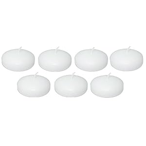 D’light Online Large White Floating Candles 3 Inch Bulk Pack for Events, Weddings, Spa, Home Décor, Special Occasions…