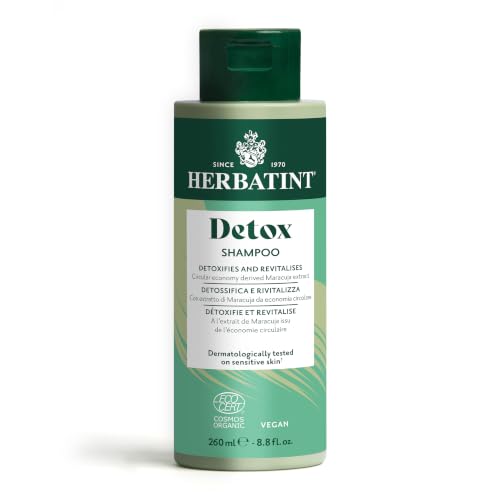 Herbatint Detox Bio-Shampoo Entgiftender – 260 ml | Mit Regenerierender Wirkung, Reinigt und Befreit Kopfhaut und Haar von Unreinheiten, 98% natürliche Inhaltsstoffe, Ecocert-zertifiziert, Vegan