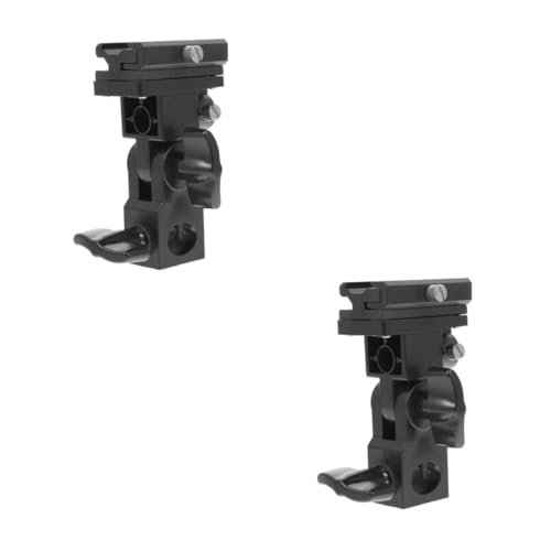 Balacoo 2pcs Multi-Directional Light Source Stand Adapter Flash Bracket Screw Tightening for Photography