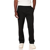 Amazon Essentials Herren Fleece-Jogginghose mit offenem Saum (erhältlich in Übergrößen), Schwarz, L