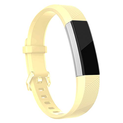 Maledan Compatible with Fitbit Alta Bands Women Men Replacement Band for Fitbit Alta HR/Alta/Ace, Small, Mellow Yellow