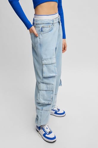 HUGO Women's Cargo Pocket Jean Joggers3