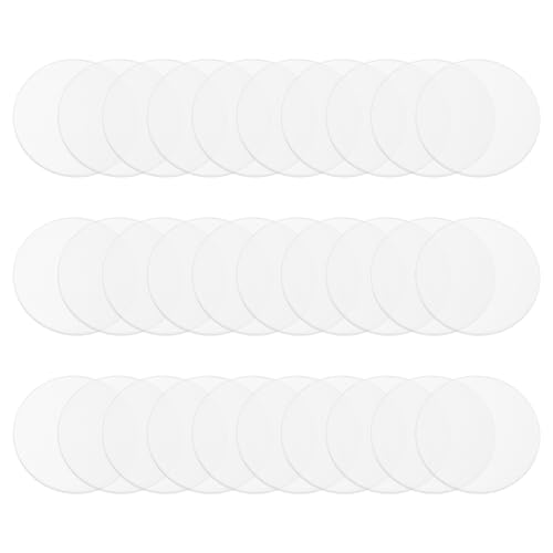 Image of PATIKIL 3.9 inch Acrylic Circles, 30Pcs 0.12 inch Thickness Round Acrylic Sheets Acrylic Circle Blanks Cake Disc Panel for Sign DIY Craft Project, Paintings, Picture Frame, Table Top, Clear