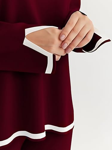 Image of Women's Winter Woolen Sweater with Pajama | Warm Winter Wear Cord Set | Woolen Tracksuit Loungewear Set