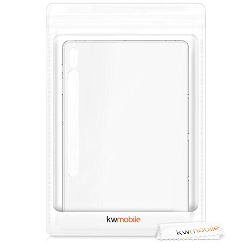 kwmobile-Carcasa-Compatible-con-Samsung-Galaxy-Tab-S7-Plus-Funda-Tablet-de-plastico-TPU-Estuche-en-Transparente