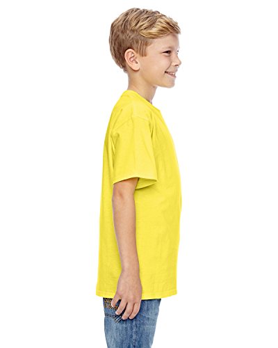 Hanes Youth 4.5 Oz, 100% Ringspun Cotton Nano-T T-Shirt, Xl, Yellow #TOP3