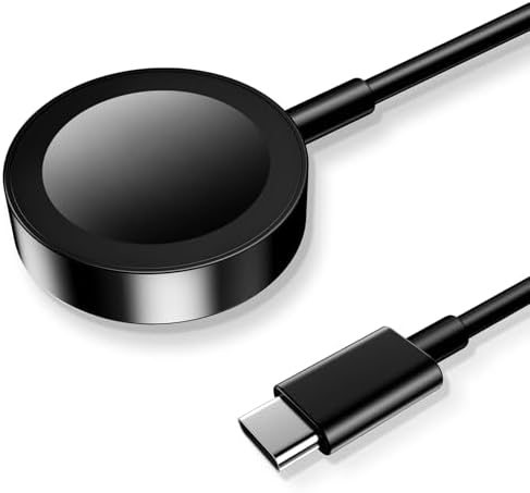 xiwxi Magnetic Charging Cable for Apple Watch Charger,[USB C Port] Wireless iWatch Charger Cables Compatible with iWatch Series Ultra/10/9/8/7/6/SE/SE2/5/4/3/2[3.9FT/1.2M],Black
