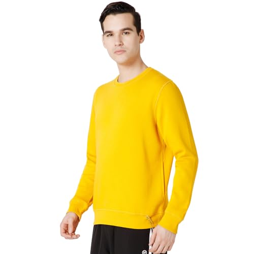 Image of BODYACTIVE Men Full Sleeve Solid Sweatshirt