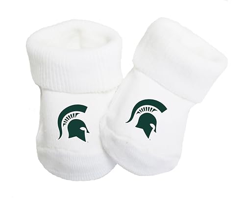 Image of Future Tailgater Michigan State Spartans Collegiate Licensed Baby Toe Bootie Socks 0-9 Months