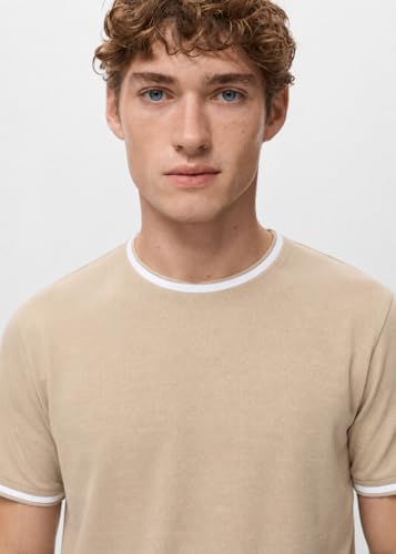 Image of Alan Jones Clothing Men's Self Design Cotton Regular Fit T-Shirt