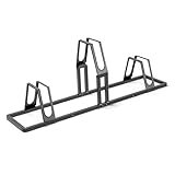 PINNAMAX Indoor-Fahrrad-Bodenständer – Fahrradständer für Garage/Wohnung – Fahrradaufbewahrungsständer, passend für Mountainbikes und Rennräder von 22“–29“ (3 Fahrrad)