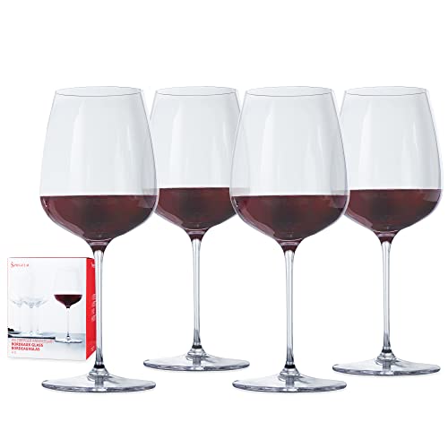 Spiegelau Willsberger Bordeaux Wine Glasses, Set of 4, European-Made Lead-Free Crystal, Classic Stemmed, Dishwasher Safe, Professional Quality Red Wine Glass Gift Set, 22.4 oz #1