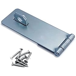 Portacandado Para Puerta De Madera DOJA Barcelona | Portacandados | 75x1,2mm | Cerradura Candado Seguridad Puerta Exterior e Interior | Acero | Cierre Portacandado Verja para Puertas de Garaje, Trastero, Persianas, Ventana, Furgoneta