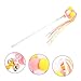 Yardwe Cat Teaser Wand Bell Interactive Cat Toys Kitten Teasing Stick for Indoor Play