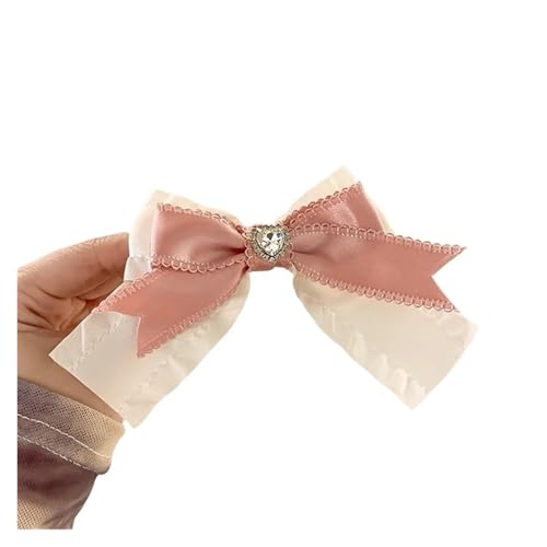 Épingle à cheveux nœud papillon en strass pour fixer une queue de cheval élégante