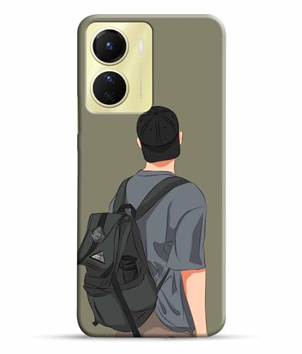 Image of School Boy College Boy Printed Hard Back Case Cover & Compatible for Vivo Y16 | V2204 | V2214 (Multicolor) - D1813