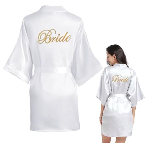 FUIPVGI Satin Bride Robe for Weddings Cover