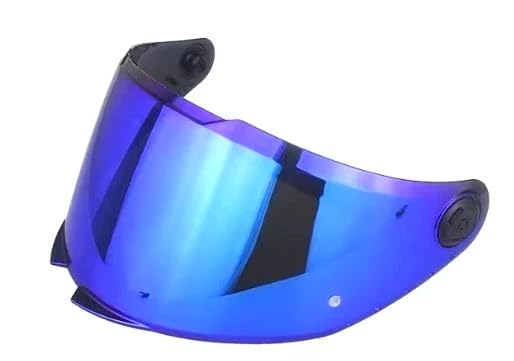 MT Stinger 2.0 Braker Motorradhelm Visier Dark Smoke Iridium Gold Verspiegelt Klar Optionen (Blau)