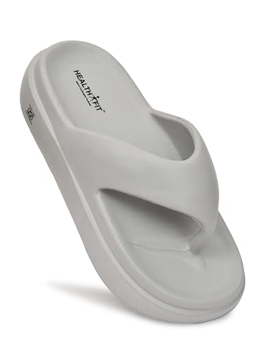 Image of HEALTH FIT Super Soft Lightweight Anti-Skid Flip-Flops Chappal for Foot Pain Relief & Comfortable Slippers & Classic Ultra Soft | Waterproof & Everyday Slip-on & Relaxing Footwear for Women HF09