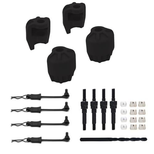 NMNRC Plastic Shock Cap Protector & Shock Standoff & Body Clips for Arrma 1/8 Typhon Kraton Outcast Notorious Talion 6S BLX & EXB 1/7 Mojave Infraction Felony Limitless 6S RC Car Upgrades Part Black