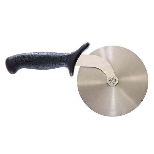 Mercer Culinary Millennia Pizza Cutter with Black Handle, 5 Inch Wheel, Stainless Steel