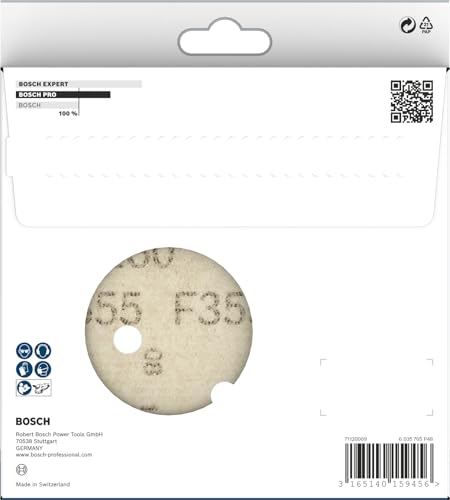 Bosch 5x PRO Plastic and Hard Stone F355 Schleifscheibe (für Beton, Harter Stein, Ø mm, Körnung 180, Professional Zubehör Exzenterschleifer)